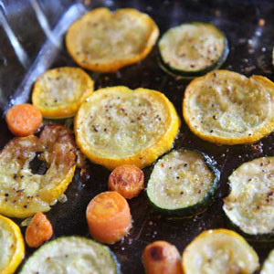 Garden Recipes - Roasted Summer Squash, Zucchini and Carrots