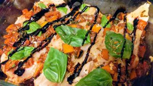 Healthy Bruschetta Chicken Bake