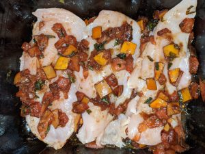 Raw Bruschetta Chicken with Roma Tomatoes