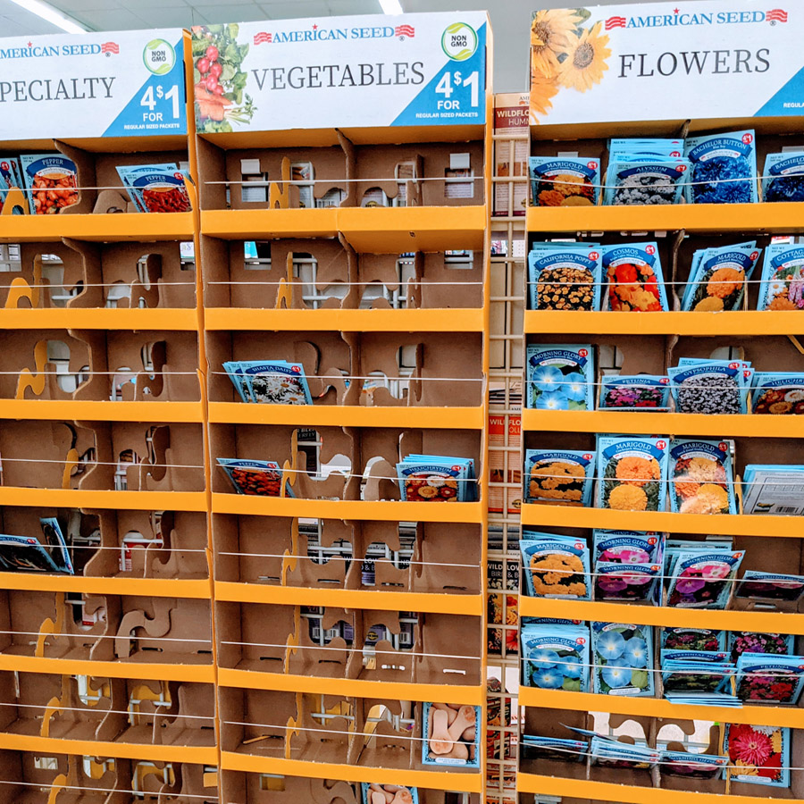 25 Cent Seed Packets at Dollar Tree Gardening Section 2021