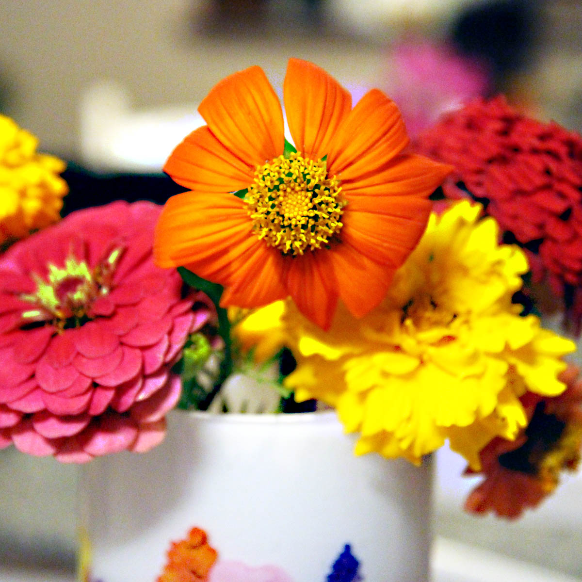 Mexican Sunflower Bouquet with Zinnias