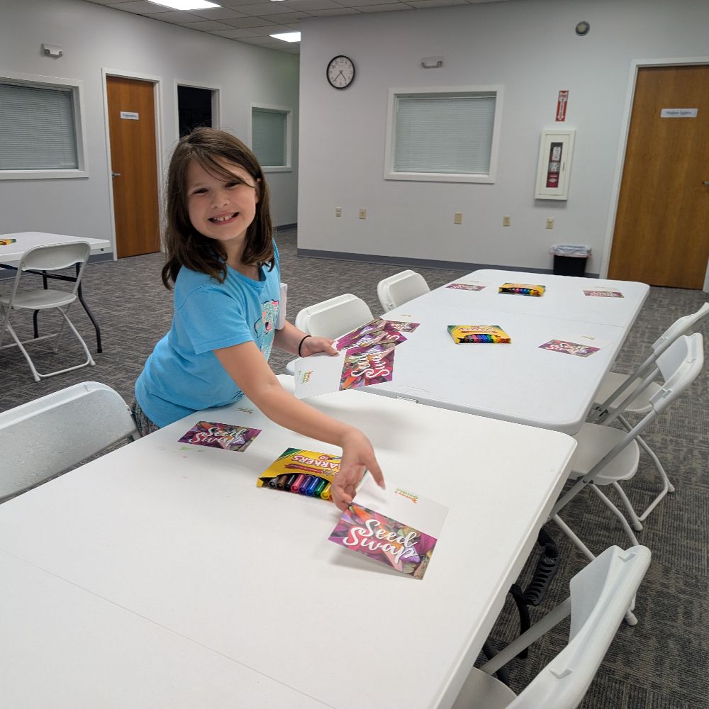 getting ready for the seed envelope origami folding workshop