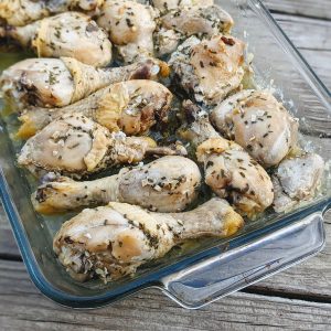 Grandfather's Chicken - Baked Rosemary Garlic Chicken Legs and Thighs