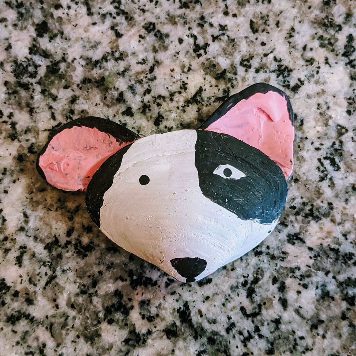Border Collie Dog Magnet Seashell Craft DIY