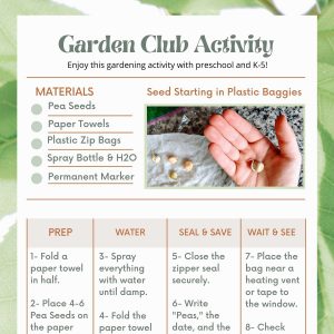 Garden Club Activities – Free Gardening Printables