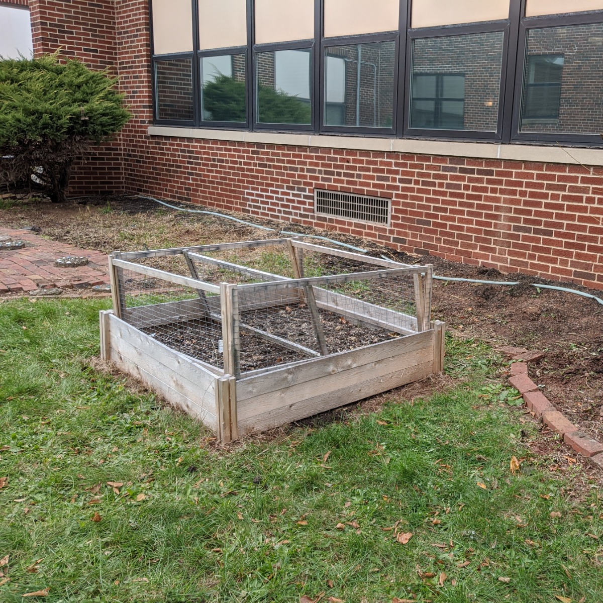 Raised bed at school gardening club in 2019