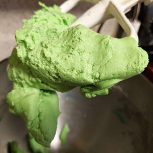 Green cookie dough for Earth Day