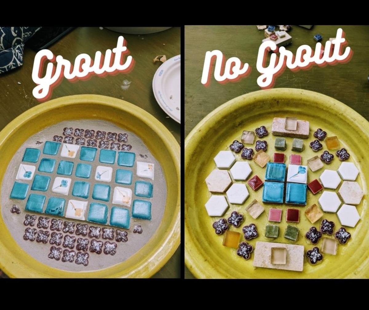 Grout vs. No Grout Pollinator Drinking Dish