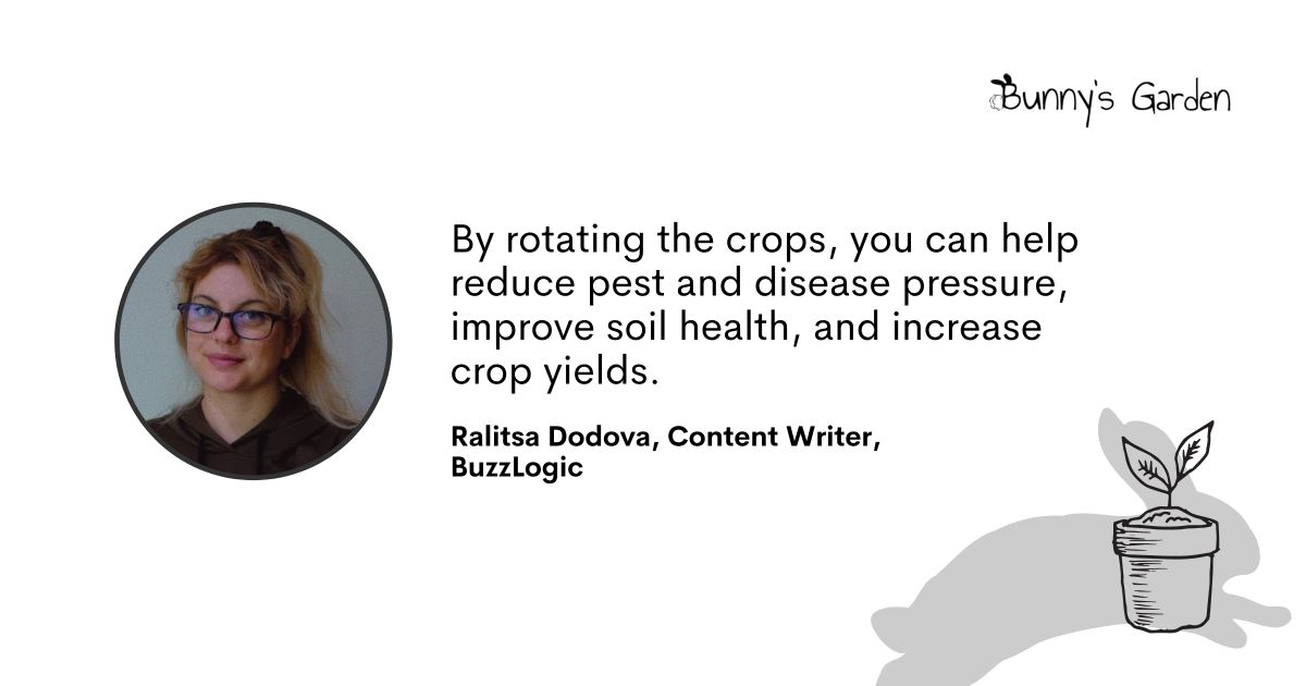 Crop rotation quote and photo of Ralitsa Dodova, courtesy of Terkel