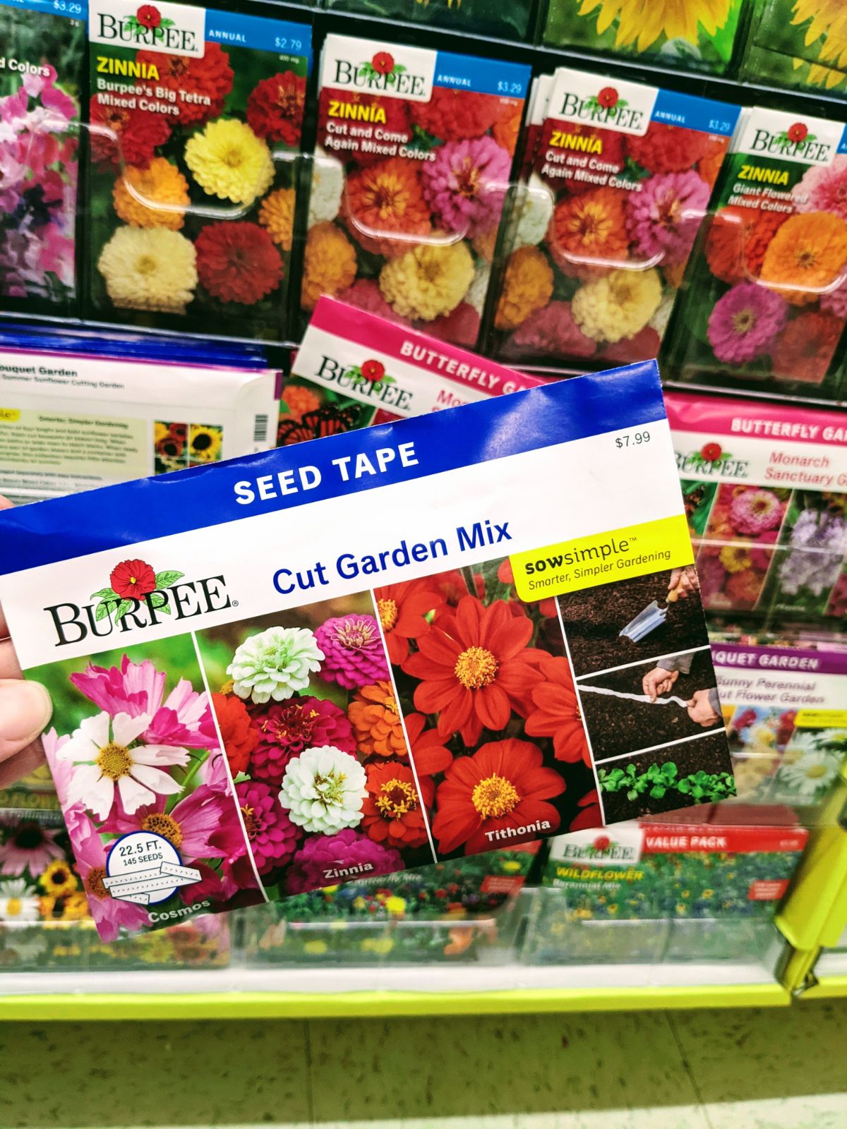 Burpee Brand Zinnia Seed Tape for Cut Flower Garden