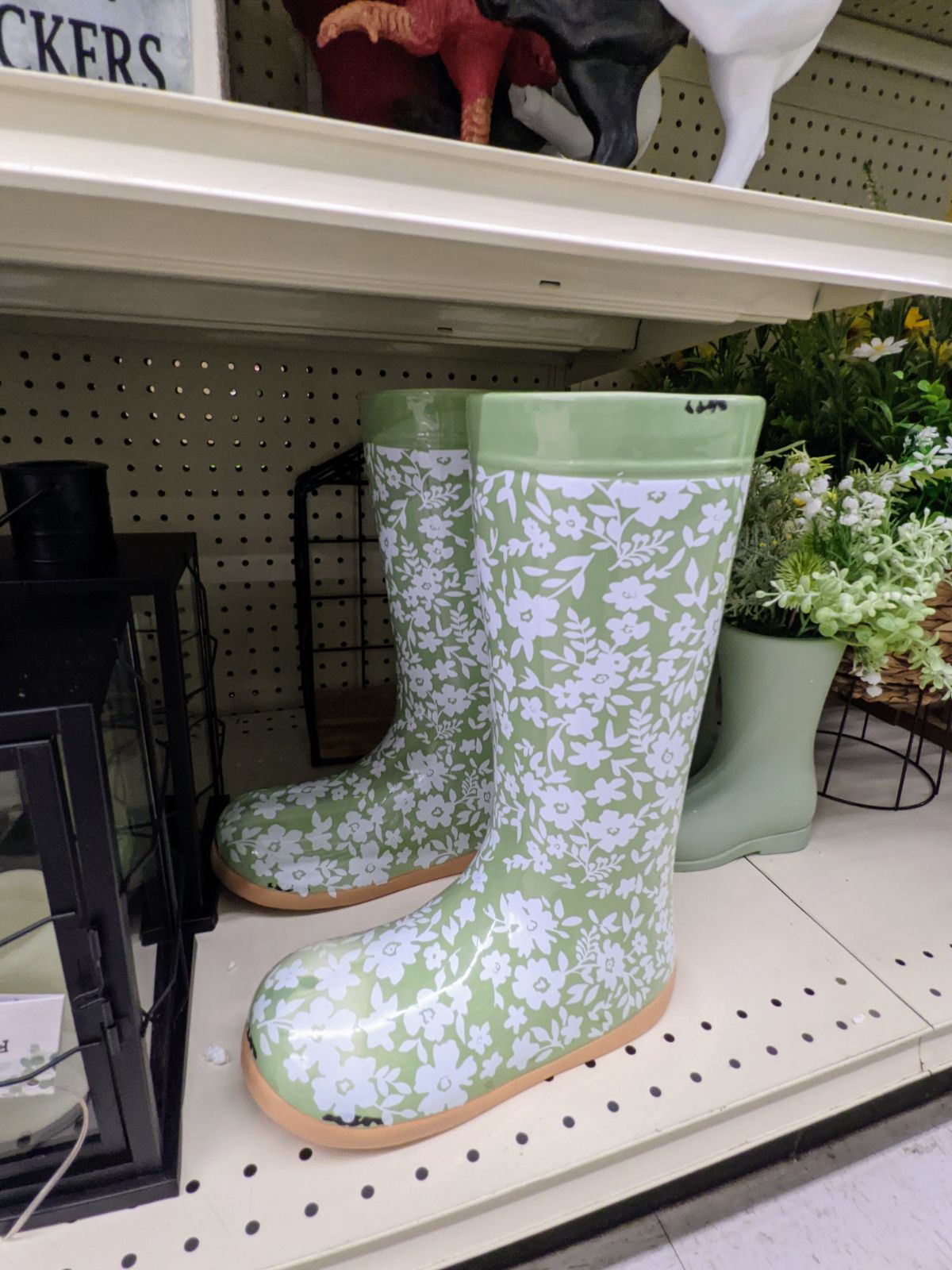 Gardening boots planter at Big Lots