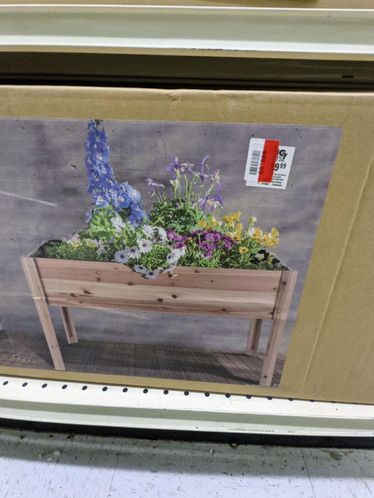 Wood raised bed planter at Big Lots