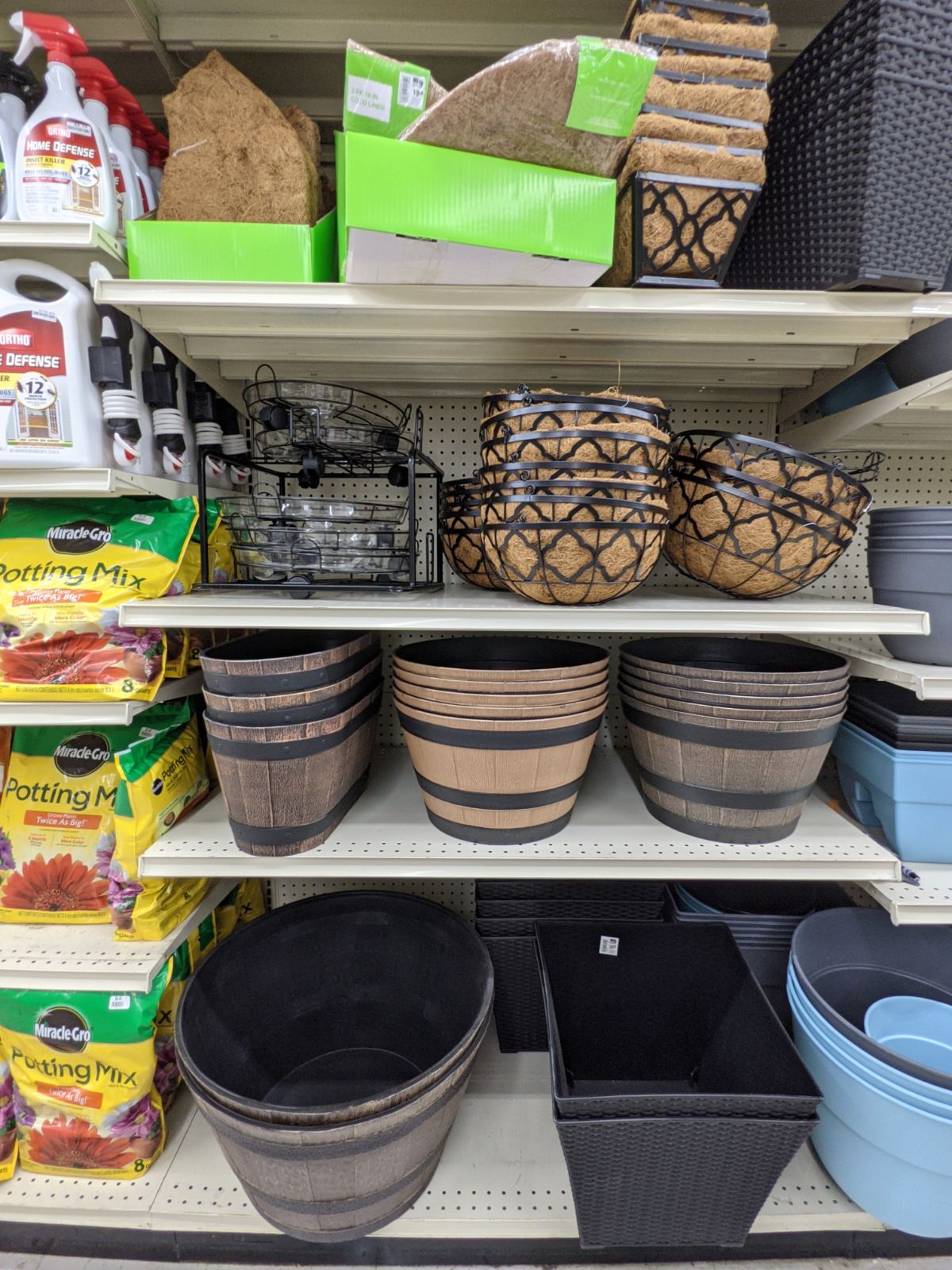 Whiskey Barrel Planters at Big Lots 